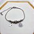 PULSEIRA COM BERLOQUES AÇO INOX  ESTRELA CRAVEJADA STRASS - PRATEADA - Imagem 2