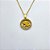 COLAR AÇO INOXIDÁVEL 45CM PINGENTE TREVO VAZADO CRAVEJADO STRASS - DOURADO - Imagem 2