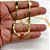 COLAR AÇO INOXIDÁVEL 45CM FITA MALHA PEDRA CRISTAL E CORAÇÃO COLORIDO - DOURADO - Imagem 3