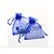 KIT 10 SAQUINHOS DE ORGANZA  7X9CM  P - AZUL ROYAL - Imagem 2