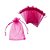 KIT 10 SAQUINHOS DE ORGANZA  7X9CM  P - PINK ESCURO - Imagem 1