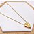 COLAR AÇO INOXIDÁVEL 45CM BOLINHAS PINGENTE CORAÇÃO - DOURADO - Imagem 1