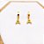 BRINCO ARGOLINHA CLICK AÇO INOXIDÁVEL LETRAS - DOURADO Modelo:F - Imagem 2