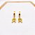 BRINCO ARGOLINHA CLICK AÇO INOXIDÁVEL LETRAS - DOURADO Modelo:R - Imagem 1