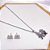 CONJUNTO COLAR 45CM  E BRINCO AÇO INOX  PINGENTE FILHOS - PRATEADO - Imagem 4
