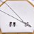 CONJUNTO COLAR  45CM E BRINCO AÇO INOX  PINGENTE CRUZ VAZADA - PRATEADO - Imagem 1