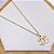 COLAR AÇO INOXIDÁVEL 45CM PINGENTE INSPIRE-SE CRAVEJADO - DOURADO - Imagem 1