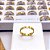 ANEL  AÇO INOXIDÁVEL ESTILO ALIANÇA CORAÇÕES - DOURADO - Imagem 2