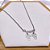 COLAR AÇO INOXIDÁVEL 45CM PINGENTE 2 MENINAS - PRATEADO - Imagem 2