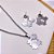 CONJUNTO COLAR  E BRINCO AÇO INOX  PINGENTE AUTISMO - PRATEADO - Imagem 2