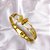 BRACELETE AÇO INOXIDÁVEL BORBOLETA DIAMANTADA - DOURADO - Imagem 1