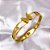 BRACELETE AÇO INOXIDÁVEL BORBOLETA DIAMANTADA - DOURADO - Imagem 3
