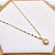 COLAR AÇO INOXIDÁVEL 45CM PINGENTE BANHADO SOL PEDRA CRISTAL CRAVEJADO STRASS - DOURADO - Imagem 1