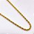 CORRENTE AÇO INOXIDÁVEL 60CM CORDÃO BAIANO 3.0MM - DOURADA - Imagem 2
