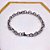 PULSEIRA AÇO INOXIDÁVEL 20CM ELO CADEADO  REDONDO 1.8MM - PRATEADA - Imagem 3