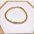 PULSEIRA AÇO INOXIDÁVEL 20CM ELO CADEADO  REDONDO 1.6MM - DOURADA - Imagem 3