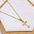 COLAR AÇO INOXIDÁVEL 45CM PINGENTE CRUCIFIXO SÃO BENTO - DOURADO - Imagem 1