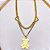 COLAR AÇO INOXIDÁVEL CORRENTE GRUMET DIAMANTADA 1.2MM 45CM PINGENTE URSINHO COM PEDRA CRISTAL - DOURADO - Imagem 2