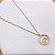COLAR AÇO INOXIDÁVEL 45CM PINGENTE ESPIRAL CRAVEJADO STRASS - DOURADO - Imagem 2