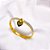 BRACELETE AÇO INOXIDÁVEL CRAVEJADO STRASS - DOURADO - Imagem 1