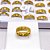 ALIANCA ACO INOXIDAVEL 2 FRISOS DIAMANTADA  6MM - DOURADA (UNIDADE) - Imagem 2