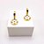BRINCO AÇO INOXIDÁVEL  ARGOLINHA CLICK FLOR PEROLADO -DOURADO - Imagem 1