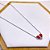 COLAR AÇO INOXIDÁVEL 45 CM PINGENTE CORAÇÃO VERMELHO - PRATEADO - Imagem 1