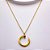 COLAR AÇO INOXIDÁVEL 45 CM PINGENTE PREGO COM PEDRA CRISTAL - DOURADO - Imagem 2