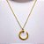 COLAR AÇO INOXIDÁVEL 45 CM PINGENTE PREGO COM PEDRA CRISTAL - DOURADO - Imagem 5