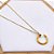 COLAR AÇO INOXIDÁVEL 45 CM PINGENTE PREGO COM PEDRA CRISTAL - DOURADO - Imagem 1