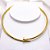 COLAR AÇO INOXIDÁVEL ARO RÍGIDO PREGO - DOURADO - Imagem 3