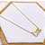 COLAR AÇO INOXIDÁVEL 45 CM INSPIRE-SE PINGENTE CRAVEJADO CRISTAL - DOURADO - Imagem 1