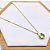COLAR AÇO INOXIDÁVEL 45 CM INSPIRE-SE PINGENTE VERDE - DOURADO - Imagem 1