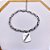 PULSEIRA  AÇO INOX TIJOLINHO PINGENTE JESUS - PRATEADA - Imagem 2