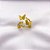 ANEL ACO INOXIDAVEL BORBOLETAS 3D DIAMANTADA - DOURADO - Imagem 1