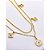 COLAR DUPLO AÇO INOXIDÁVEL 45 CM PINGENTE TREVO PEROLADO - DOURADO - Imagem 2