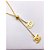COLAR AÇO INOXIDÁVEL 45 CM GRAVATINHA INSPIRE-SE - DOURADO - Imagem 2