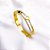 BRACELETE AÇO INOXIDÁVEL PEROLADO E PRETO - DOURADO - Imagem 1