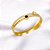 BRACELETE AÇO INOXIDÁVEL PEROLADO E PRETO - DOURADO - Imagem 2