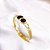 BRACELETE AÇO INOXIDÁVEL PRETO - DOURADO - Imagem 1