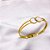 BRACELETE AÇO INOXIDÁVEL PEROLADO - DOURADO - Imagem 3