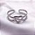 BRACELETE AÇO INOXIDÁVEL 2 FIOS CORAÇÃO - PRATEADO - Imagem 3