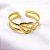 BRACELETE AÇO INOXIDÁVEL 2 FIOS CORAÇÃO - DOURADO - Imagem 3