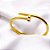 BRACELETE AÇO INOXIDÁVEL PREGO TREVO - DOURADO - Imagem 2