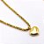 COLAR  AÇO INOXIDÁVEL  CORRENTE PIPOCA 45CM PINGENTE CORAÇÃO - DOURADO - Imagem 2