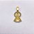 PINGENTE AÇO INOXIDÁVEL NOSSA SENHORA CRAVEJADO PEDRA CRISTAL - DOURADO - Imagem 2