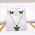 CONJUNTO COLAR  E BRINCO AÇO INOXIDÁVEL  BORBOLETA VERDE - DOURADO - Imagem 2
