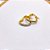 BRINCO AÇO INOXIDÁVEL CORAÇÃO STRASS - DOURADO - Imagem 2
