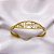 BRACELETE AÇO INOXIDÁVEL CORAÇÕES - DOURADO - Imagem 3