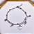 PULSEIRA AÇO INOXIDÁVEL DUPLA BOLINHA E CORAÇÃO - PRATEADA - Imagem 2